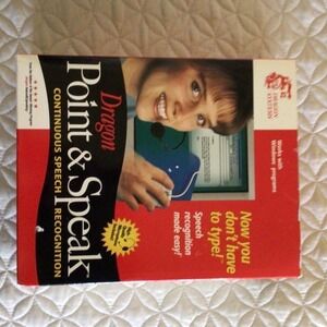 Vintage Point and Speak Windows Compatible Software/Microphone Headset 1997 Used